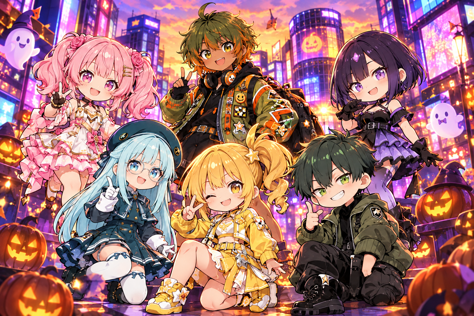 AiCuty 6 together — Halloween